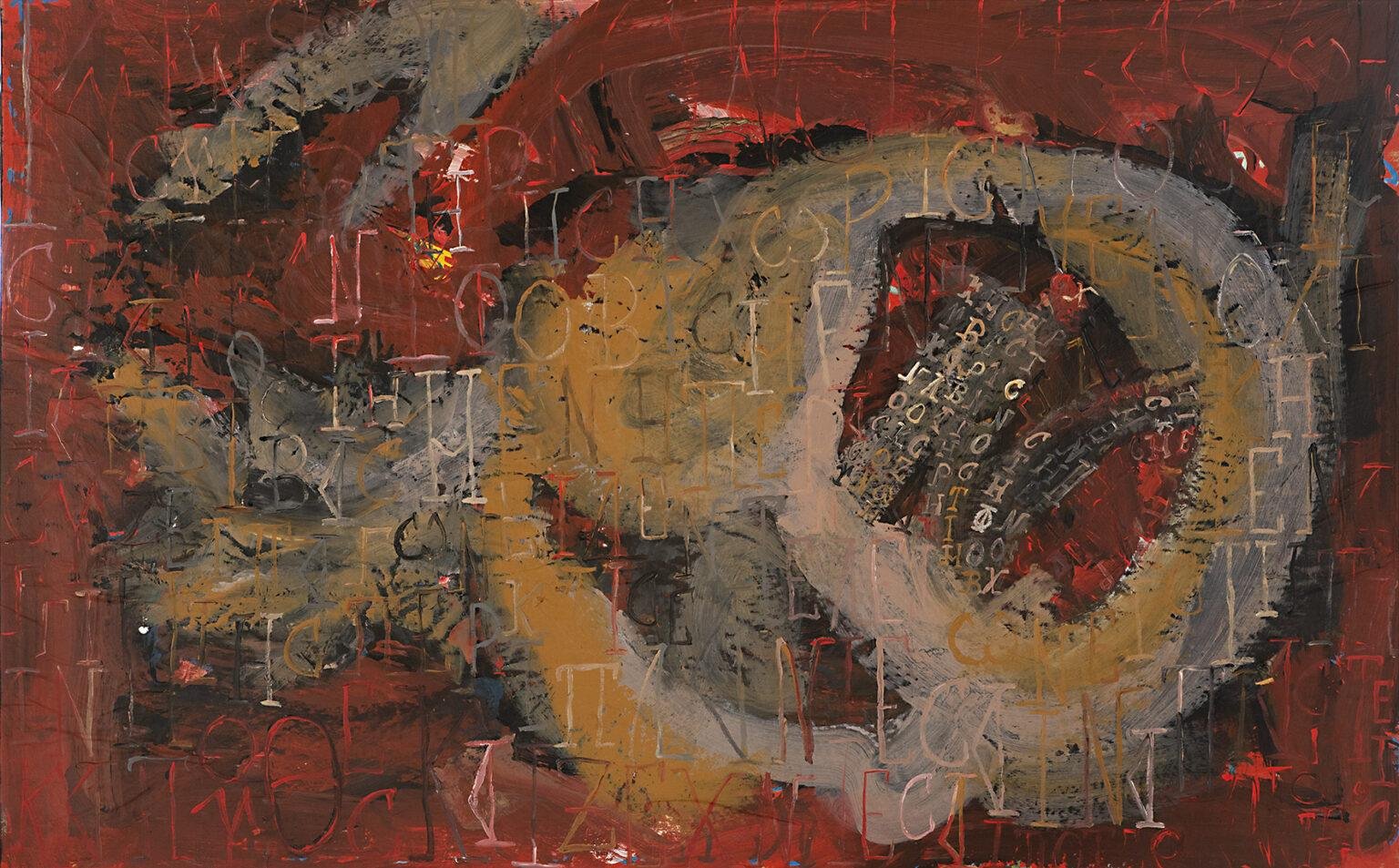 Ce Qui Habite En Nous Mixed media on paper mounted on canvas 70 × 120 cm 2025